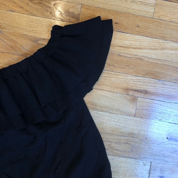 J.Crew Off The Shoulder Black Sweater Size L - Picture 3 of 5